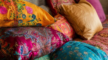 Poster - Chunri fabric, vibrant and culturally rich, brightens home decor with its lively, colorful patterns.