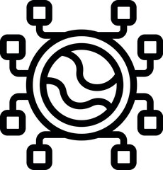 Poster - Global network connecting devices and sharing data information