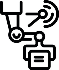 Poster - Robotic arm scanning a document with a sensor, representing automation and technological advancements