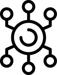 Poster - Network hub is connecting different nodes, representing a data sharing system