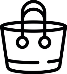 Poster - Simple line icon of a shopping bag, perfect for projects related to retail, shopping, and consumerism