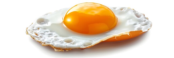 Poster - Fried Egg with Golden Yolk Realistic Image