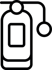 Poster - Simple line icon of a fire extinguisher, essential tool for fire safety and emergency preparedness