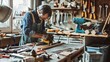 © NiK0StudeO - A man is working on a project in a workshop