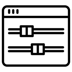 Canvas Print - Business Control Option Line Icon