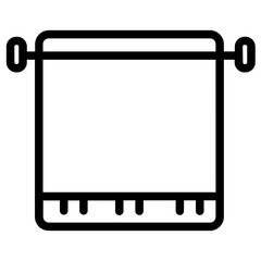 Canvas Print - Services Towel Rail Line Icon