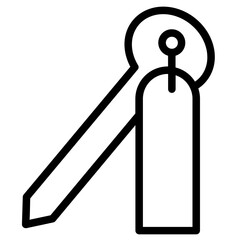 Sticker - Hotel Key Password Line Icon