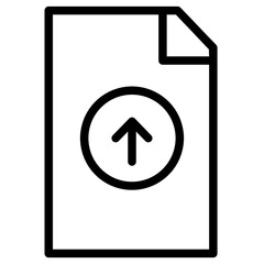 Canvas Print - File Upload Document Line Icon