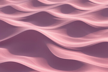 Poster - Nature pink wavy minimalist desert landscape