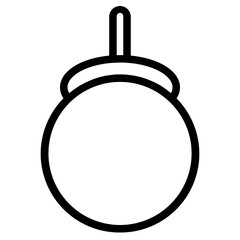 Poster - Balls Christmas Decor Line Icon