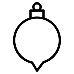 Canvas Print - Bulb Christmas Light Line Icon