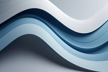 Poster - Blue Wave simple business technology style abstract background