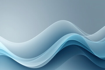 Poster - Blue Wave simple business technology style abstract background