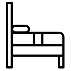 Sticker - Bed Furniture Cabin Line Icon