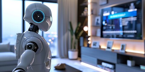 Poster - A Robot in a Modern Living Room