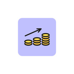 Poster - Earnings growth line icon. Investment, income, profit. Startup concept. Vector illustration can be used for topics like business, finance, marketing
