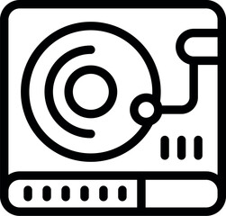 Poster - Vinyl record player is playing music, creating an enjoyable listening experience