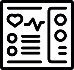 Poster - Medical device displaying heartbeat and medical data on its screen, concept of medical monitoring and healthcare technology