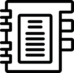 Poster - Simple and bold, this notebook icon is perfect for representing writing, note taking, and journaling