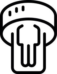 Poster - Simple black and white icon of a smoke detector, alerting homeowners of a potential fire hazard