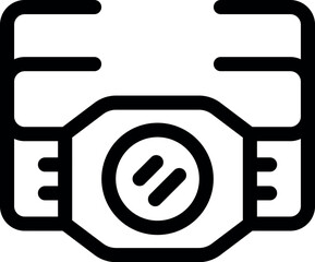 Poster - Icon of a modern smart watch showing time on the screen