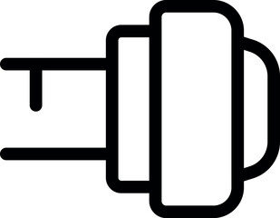 Poster - Simple icon of a plug being connected into a socket, providing electricity