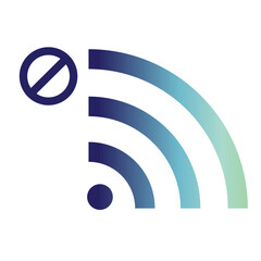 Technology information icon on line gradient style. internet setting, internet connection icon.