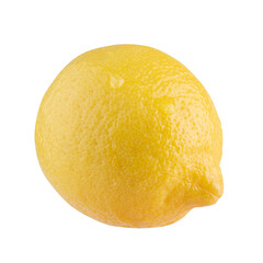 Canvas Print - yellow lemon isolated on a transparent background