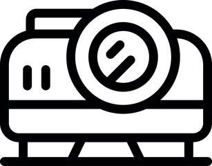 Poster - Professional digital projector is standing on a tripod, ready to display presentations, videos, and images