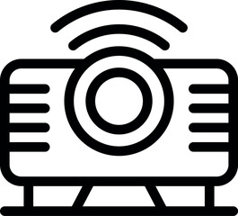 Poster - Wireless projector is transmitting a signal, ready to project a presentation