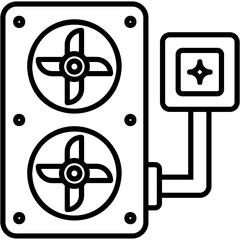 Canvas Print - Cooling System Icon