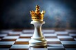 © Jason - chess piece wear gold crown. Victory and winner