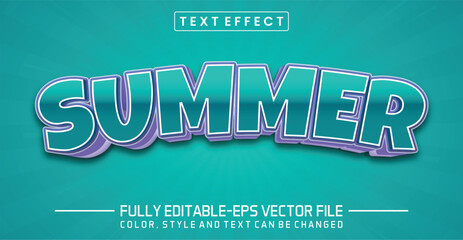 Poster - Summer font Text effect editable