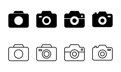 Wall Mural - Camera icon set. photo camera icon. camera photography icon.