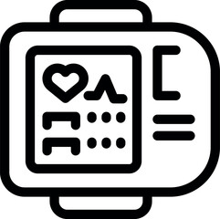 Poster - Portable heart rate monitor displaying heartbeat icon and data on screen, representing health and fitness tracking