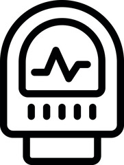 Poster - Medical device showing heart rate monitor icon, simple healthcare equipment symbol