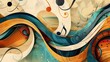 © Billy - Clean and serene wallpaper design incorporating abstract musical motifs
