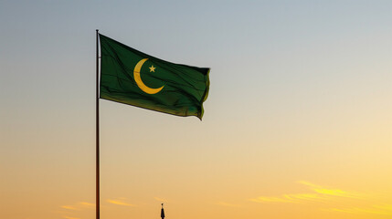 The Mauritanian national flag