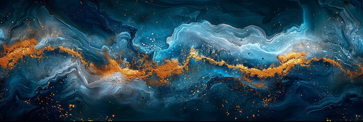 Wall Mural - Blue background marble abstract texture pattern