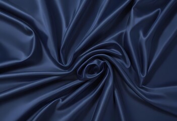 Wall Mural - Blue deep satin velvet wavy drapery texture sample background