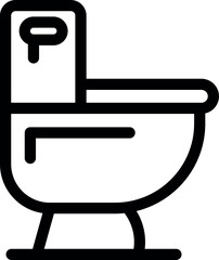 Poster - Simple toilet bowl icon representing bathroom fixture for washing away waste