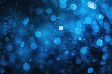Blue bokeh abstract background with light spots