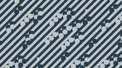 Aufkleber - Optical illusion of a dynamic geometric pattern. 3d rendering loop animation 4K