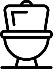 Poster - Bio toilet icon outline, great design for any purposes on white background