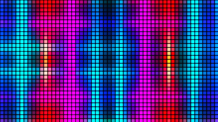 Leinwandbilder - Abstract background from multi-colored squares. Abstract gradient background. Pixel background for web design. Small squares of computer mosaic. 3D rendering.
