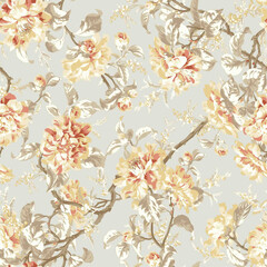 Poster - seamless floral background