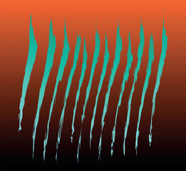Fototapete - colored lines on a black background, abstraction