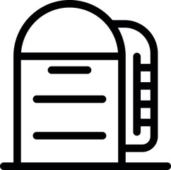 Poster - This icon represents a grain storage silo building standing on a farm