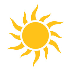 Wall Mural - sun icon. yellow sun symbol. transparent png and vector illustration.