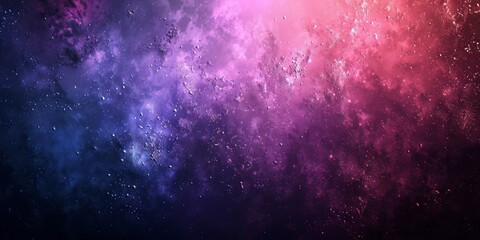 Wall Mural - Purple pink glowing blurred abstract gradient wave on black background grainy noise texture banner copy space, Generative AI